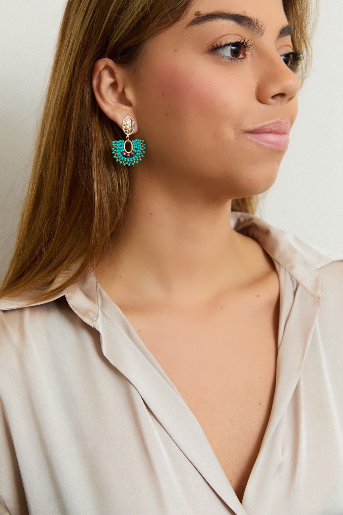 BLUE ABANICO EARRINGS