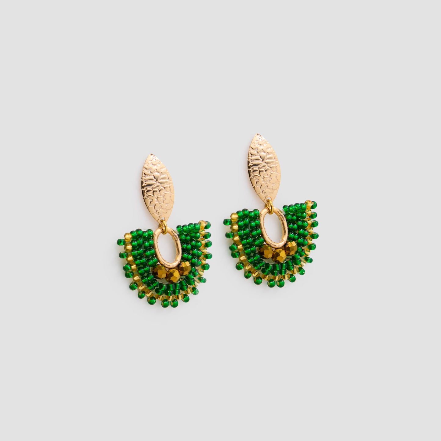 GREEN ABANICO EARRINGS