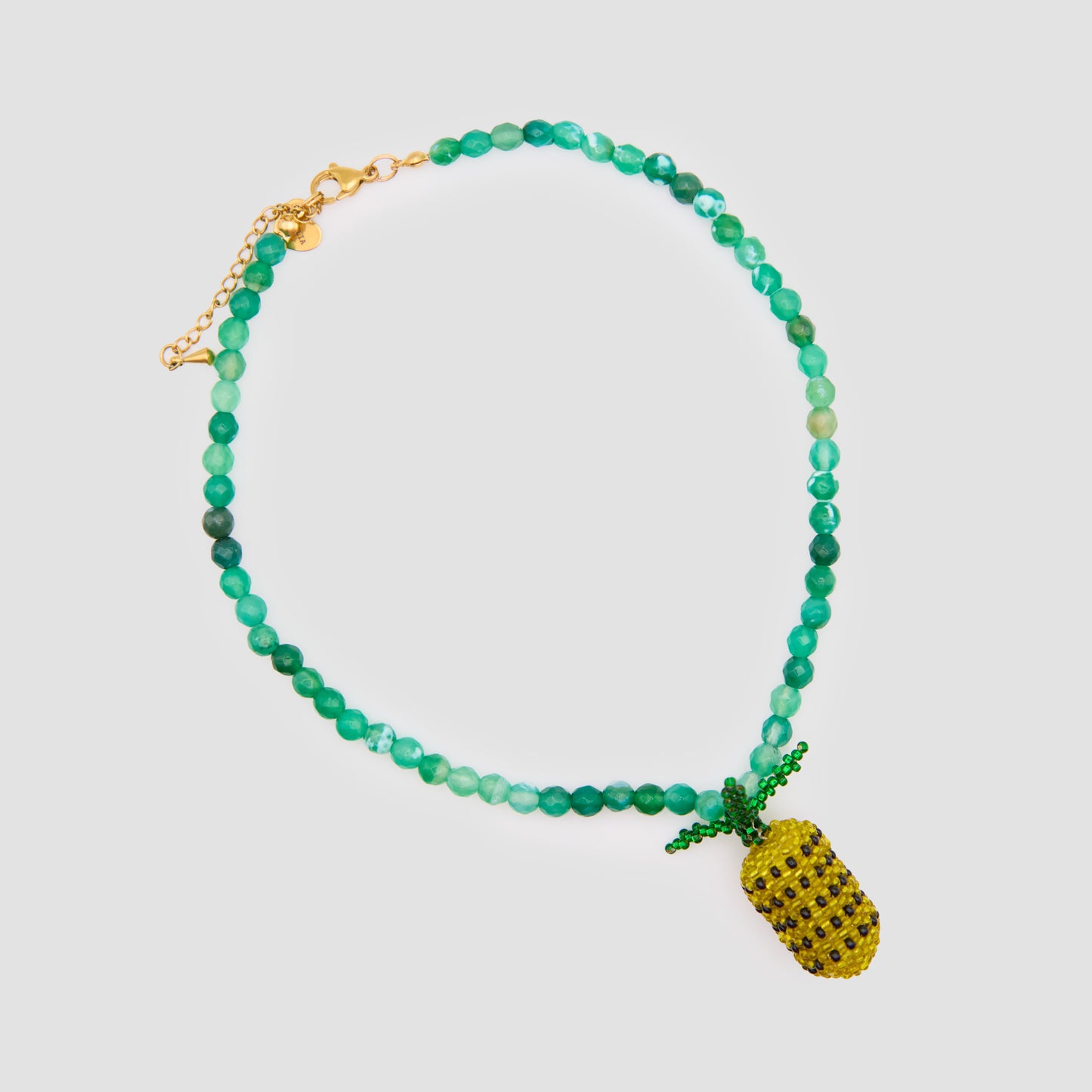 COLLAR PIÑA AGUAMARINA